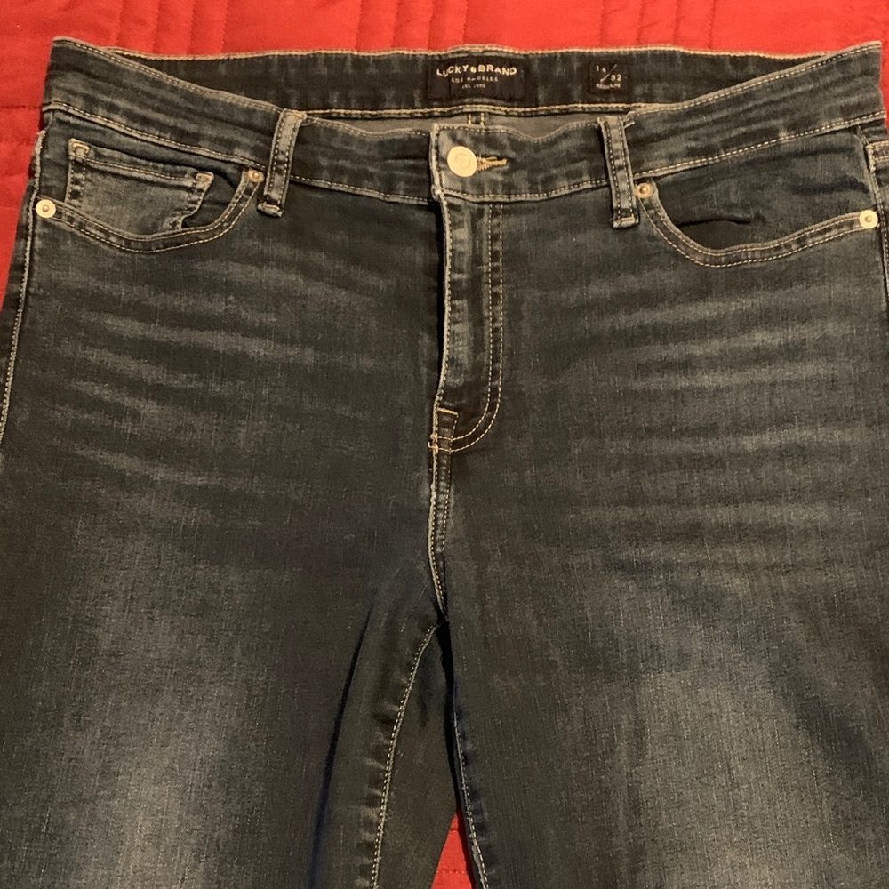 Lucky Brand Size 14 Women's Deep Indigo Skinny Jeans